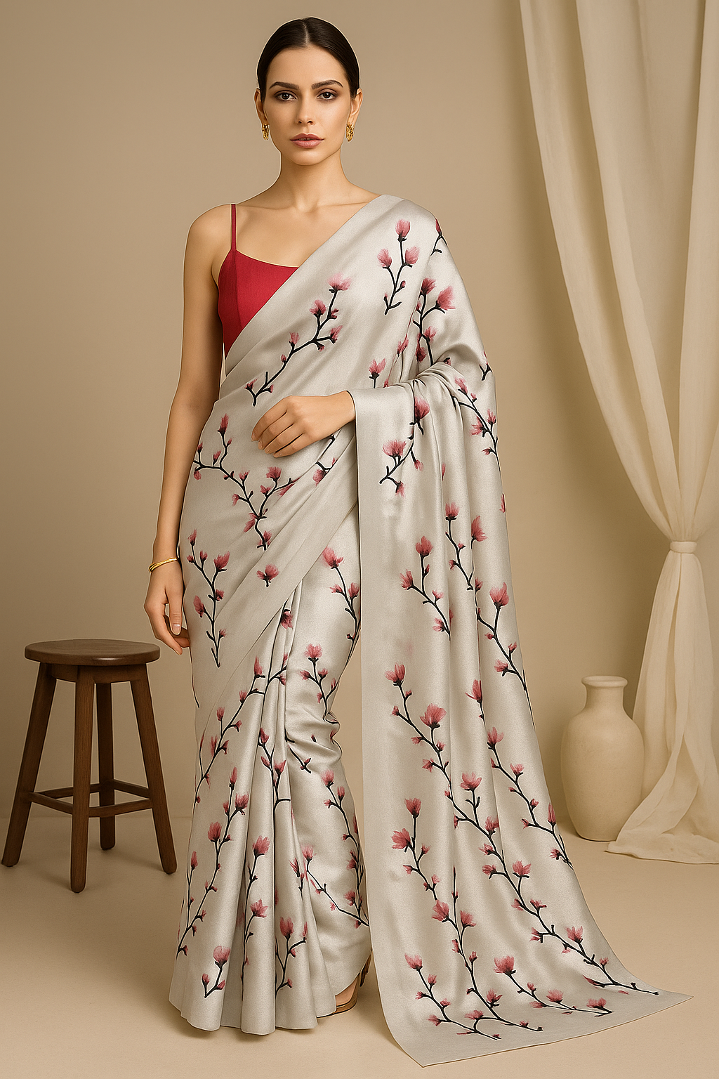 Floral Silk Saree