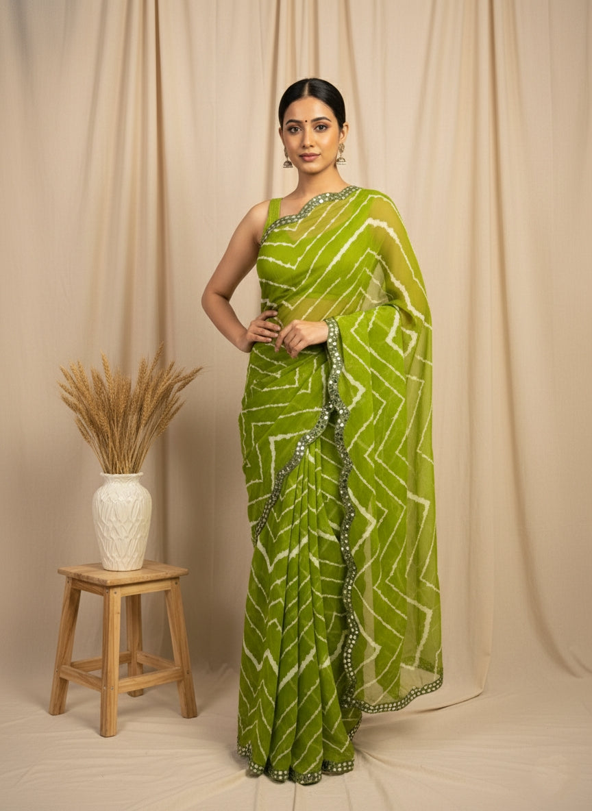 Bandhani Georgette Saree