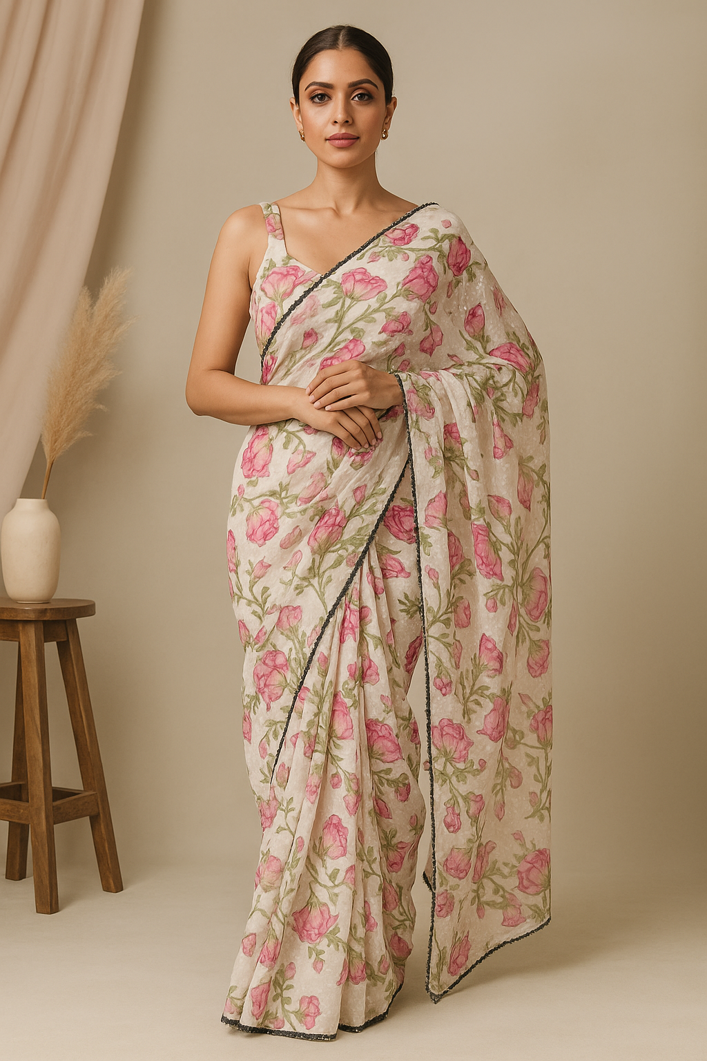 Floral Ready To Wear Saree