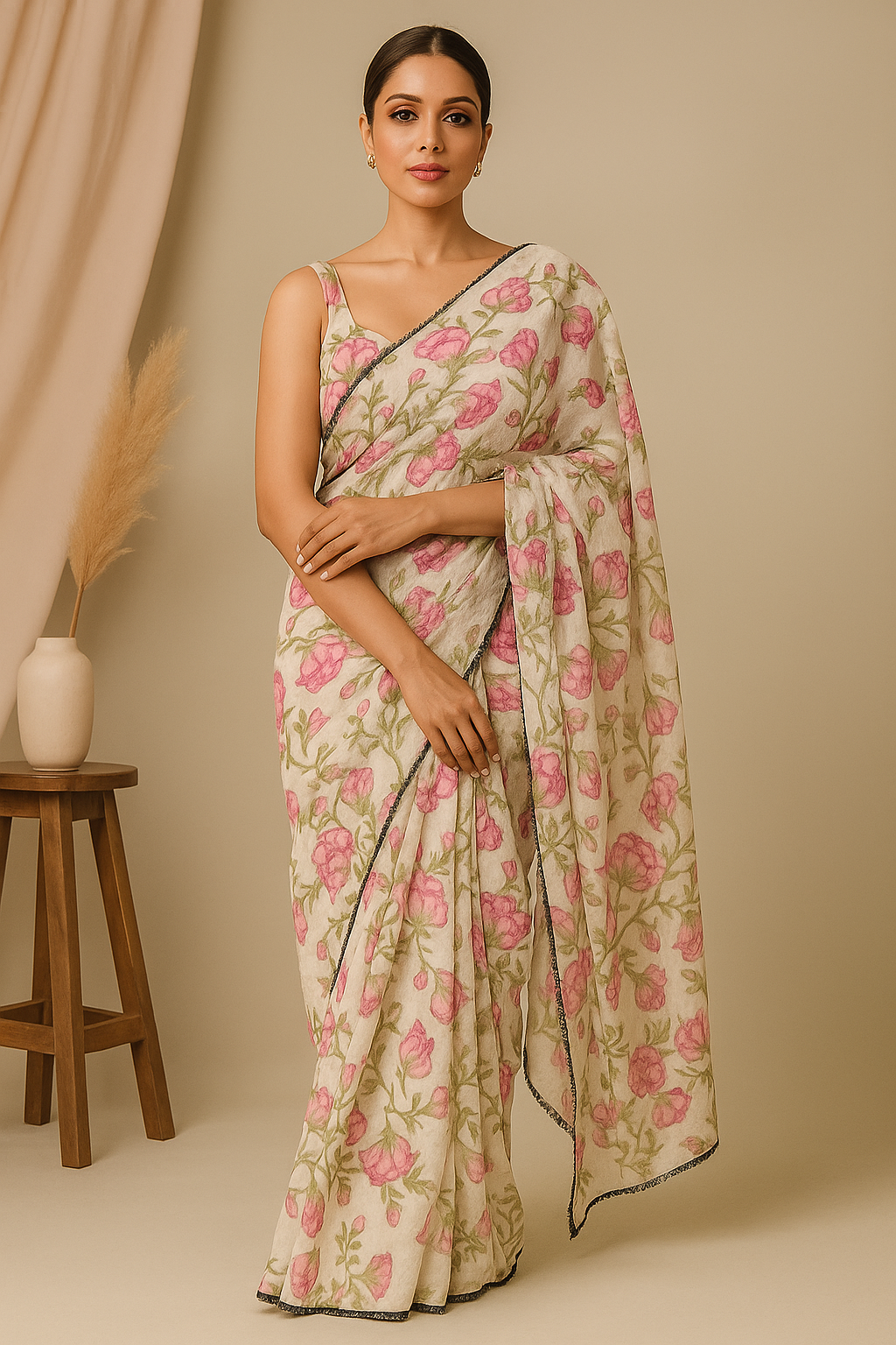 Floral Ready To Wear Saree
