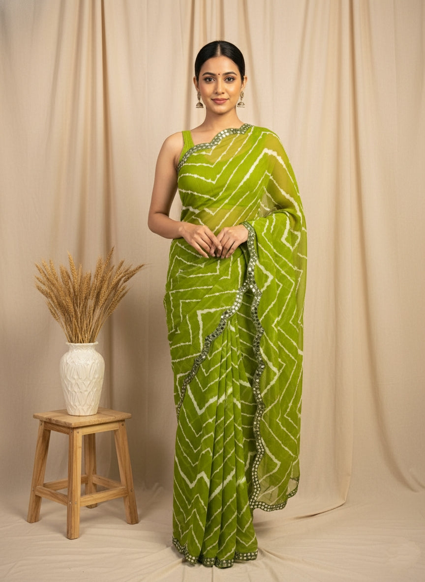 Bandhani Georgette Saree